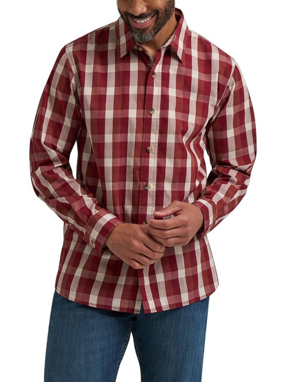 Men's Long Sleeve Classic Plaid Woven Shirt - Casual, Stylish, Comfortable Top